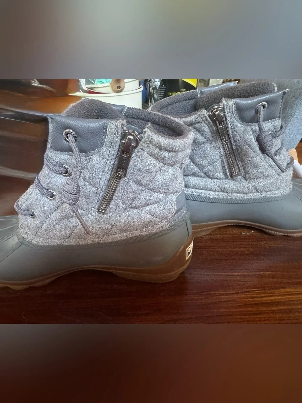 Sperry Ladies Waterproof Gray Winter Boots 8